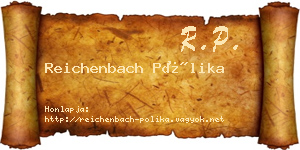 Reichenbach Pólika névjegykártya